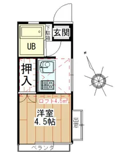 クレヨンハウス【2階】の間取り