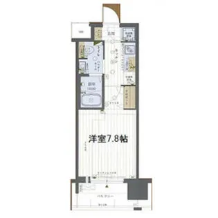 レジュールアッシュ南堀江【2階】の間取り