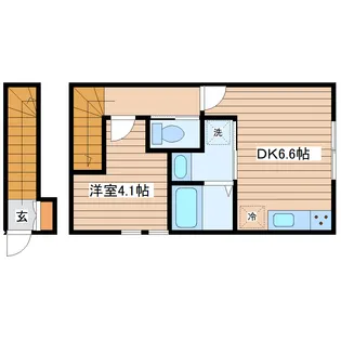 1DKの間取り画像