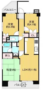 兵庫県尼崎市武庫川町4【マンション】の間取り