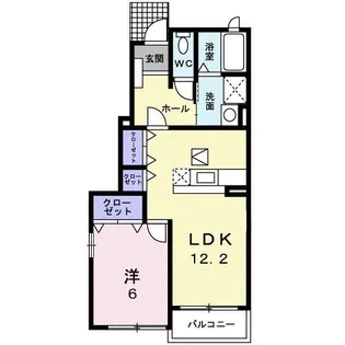 香川県高松市一宮町【アパート】の間取り