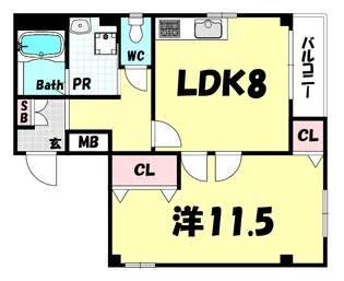 ソフィー三宮【3階】の間取り