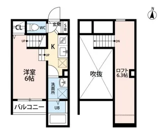 Laguna village【2階】の間取り