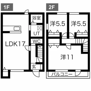 岐阜県各務原市蘇原六軒町4【一戸建】の間取り