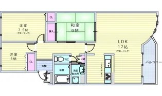 ヴェリテ上野東【1階】の間取り