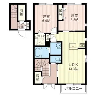 グリーンプラザ B【2階】の間取り