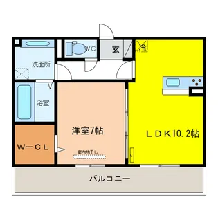リュミエール・ソレール【1階】の間取り