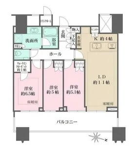 パークコート文京小石川 ザ タワー【38階】の間取り
