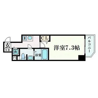 プレサンス梅田東ベータ【8階】の間取り