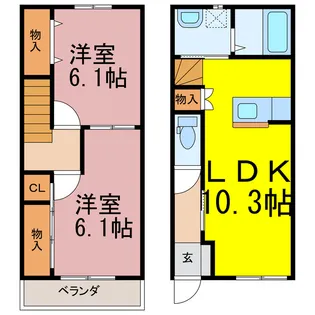 茨城県古河市三和【一戸建】の間取り