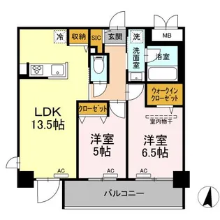 Belle mer【2階】の間取り