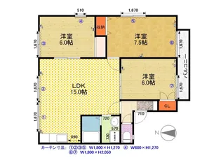 セジュールウエマツ B【1階】の間取り