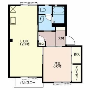 1LDKの間取り画像