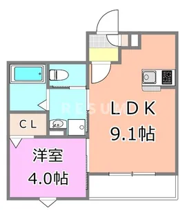千葉県千葉市中央区長洲2【アパート】の間取り