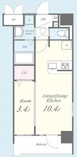 東京都墨田区千歳3【マンション】の間取り