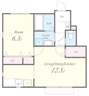 1LDKの間取り画像