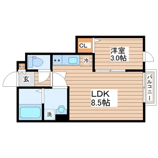 デュマンB【1階】の間取り