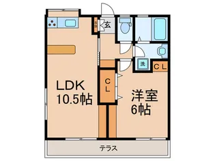 コンフォ-トテラスArai・B【1階】の間取り