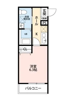 ルナモンド大和田【3階】の間取り