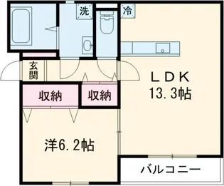 リベラルコート【1階】の間取り