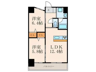 福岡県北九州市小倉北区三萩野1【マンション】の間取り
