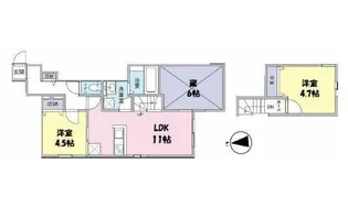 リッチグレイス【1階】の間取り