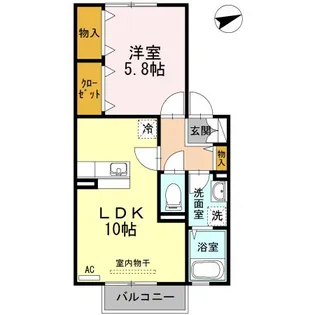 セジュールWITH【2階】の間取り