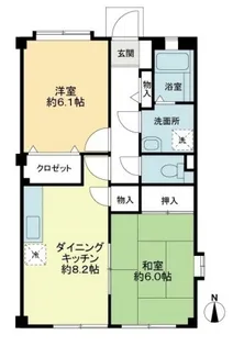 タカラハイツ【1階】の間取り