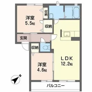 シャーメゾンNUSHI【2階】の間取り