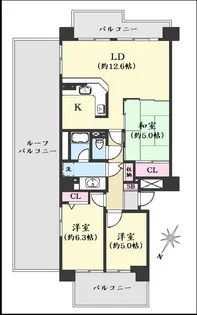 千葉県柏市新柏1【マンション】の間取り
