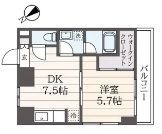 アブニール永楽【8階】の間取り