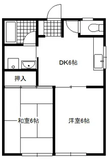 コーポラス伝法A【2階】の間取り