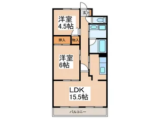 第2グリ-ンハイム【1階】の間取り