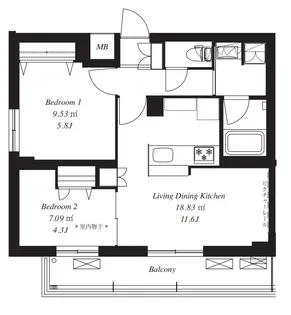 フレンシア下井草【3階】の間取り