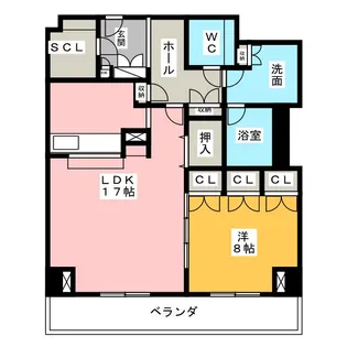 メイビル向陽町(新館)【3階】の間取り