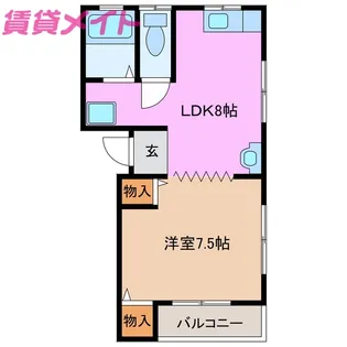 アンセーヌメゾンシャルル【2階】の間取り