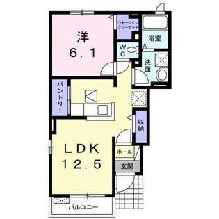 チャンプ ヴィレージ A【1階】の間取り