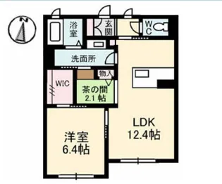 ファンコート東青崎【1階】の間取り