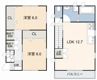 愛知県大府市長草町中屋敷【一戸建】の間取り