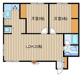 フラットケーツー【2階】の間取り