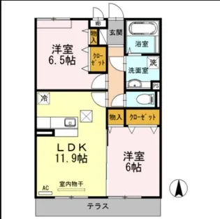 ルミエール国府【1階】の間取り