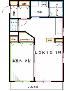 パークヴィレッジ阿佐ヶ谷 C【2階】の間取り