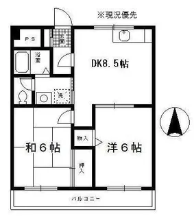 ウィステリア貝塚【1階】の間取り