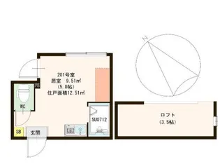 キャラット小岩【2階】の間取り