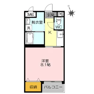 三記マンション内町【3階】の間取り