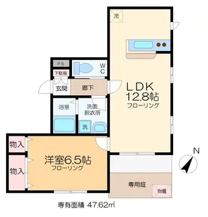 エクレールC棟【1階】の間取り