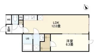 ウェルスクエアイズム高円寺【1階】の間取り