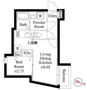 グランパセオ目黒洗足【3階】の間取り