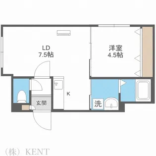 CiGAL(シーゲル)二十四軒【1階】の間取り