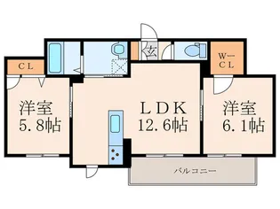 クロシェット【3階】の間取り